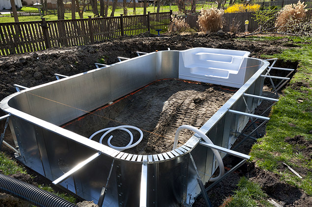 pool under construction